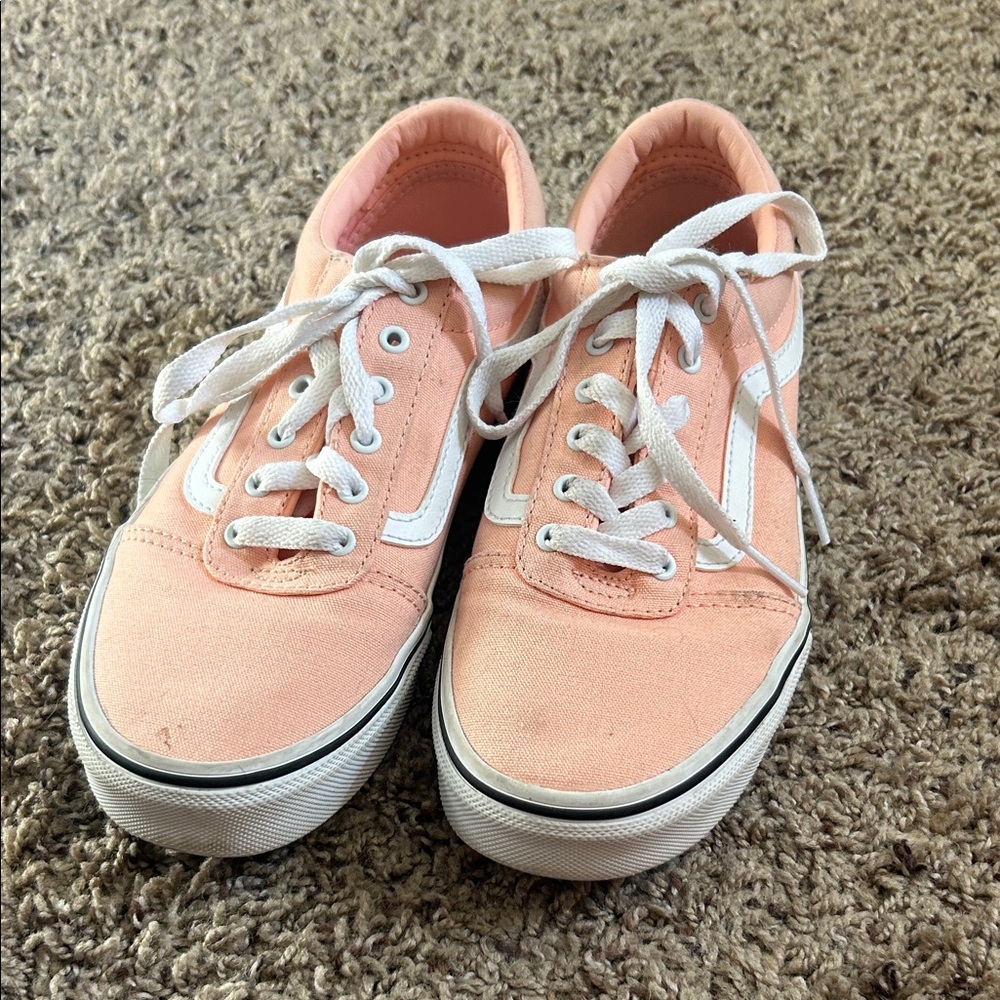 Vans Kids Peach Canvas Sneakers